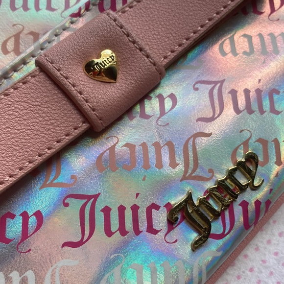 Juicy couture peek a bow Crossbody pink holo logo NEW - Picture 7 of 16